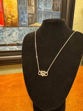 Claire's Silver Infinity Knot Necklace